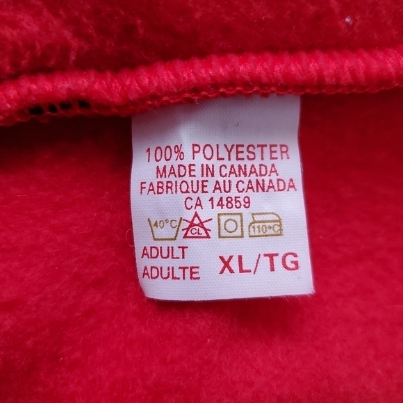 VINTAGE 90's Rivers Edge Red Fleece Sleeveless Vest Size XL - Picture 8 of 8